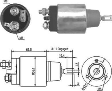 Hoffer 46073 - Elettromagnete, Motore d'avviamento www.autoricambit.com