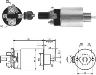 Hoffer 46161 - Elettromagnete, Motore d'avviamento www.autoricambit.com