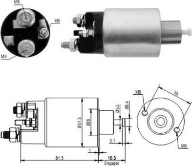 Hoffer 46100 - Elettromagnete, Motore d'avviamento www.autoricambit.com