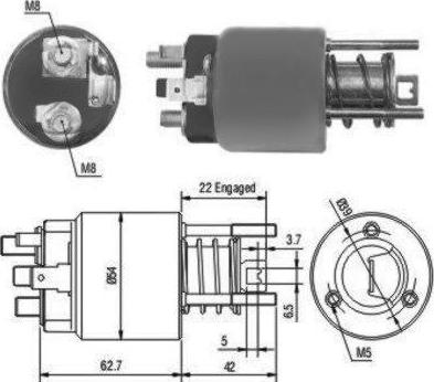 Hoffer 46111 - Elettromagnete, Motore d'avviamento www.autoricambit.com