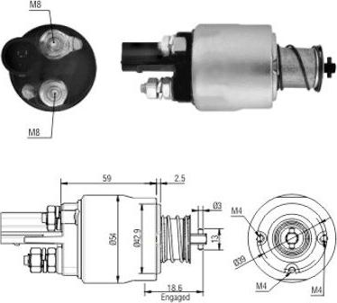 Hoffer 46126 - Elettromagnete, Motore d'avviamento www.autoricambit.com