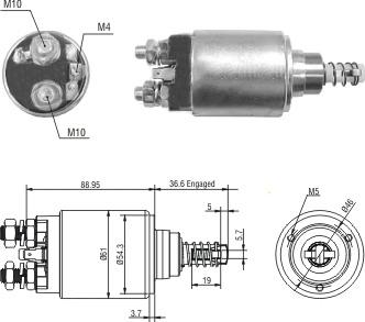 Hoffer 6646312 - Elettromagnete, Motore d'avviamento www.autoricambit.com