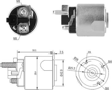 Hoffer 46224 - Elettromagnete, Motore d'avviamento www.autoricambit.com