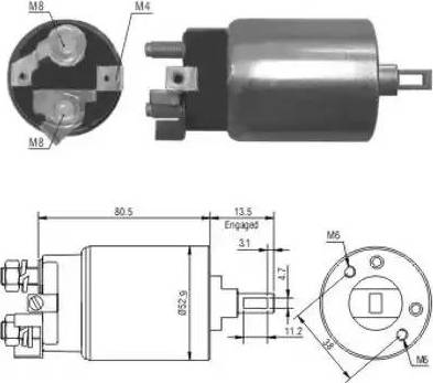 Hoffer 6646098 - Elettromagnete, Motore d'avviamento www.autoricambit.com