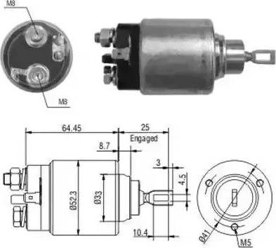 Hoffer 6646041 - Elettromagnete, Motore d'avviamento www.autoricambit.com