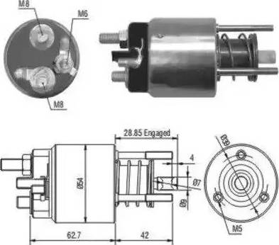 Hoffer 6646050 - Elettromagnete, Motore d'avviamento www.autoricambit.com