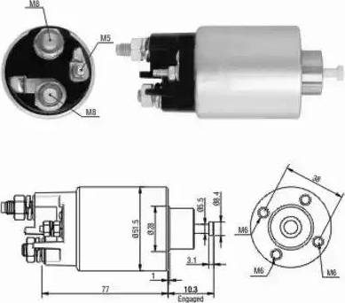 Hoffer 6646058 - Elettromagnete, Motore d'avviamento www.autoricambit.com