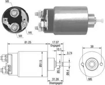 Hoffer 6646082 - Elettromagnete, Motore d'avviamento www.autoricambit.com