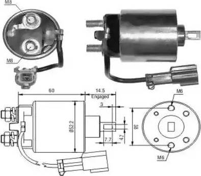 Hoffer 6646023 - Elettromagnete, Motore d'avviamento www.autoricambit.com