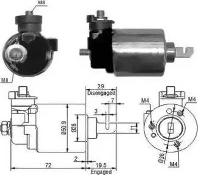 Hoffer 6646079 - Elettromagnete, Motore d'avviamento www.autoricambit.com