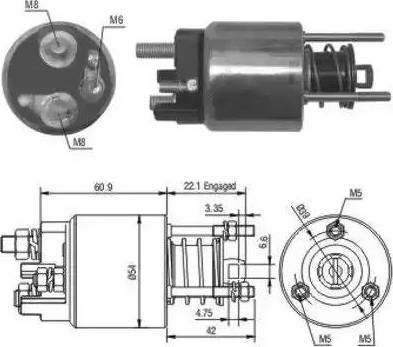 Hoffer 6646076 - Elettromagnete, Motore d'avviamento www.autoricambit.com