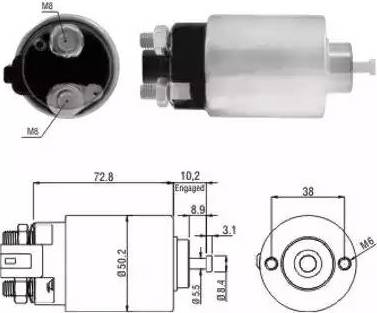 Hoffer 6646156 - Elettromagnete, Motore d'avviamento www.autoricambit.com