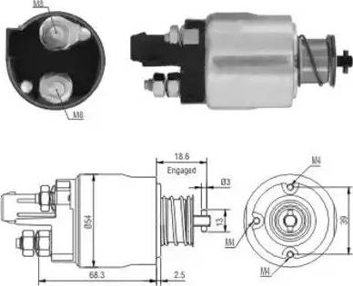 Hoffer 6646158 - Elettromagnete, Motore d'avviamento www.autoricambit.com