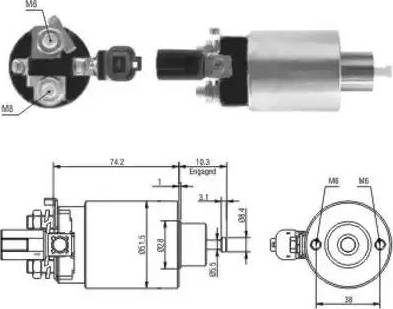 Hoffer 6646161 - Elettromagnete, Motore d'avviamento www.autoricambit.com