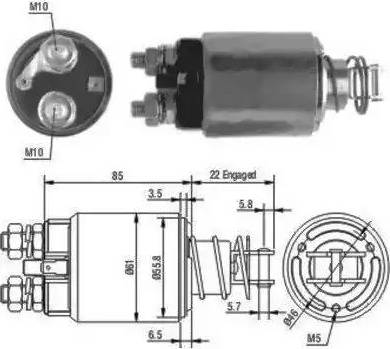 Hoffer 6646119 - Elettromagnete, Motore d'avviamento www.autoricambit.com