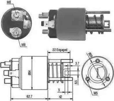 Hoffer 6646111 - Elettromagnete, Motore d'avviamento www.autoricambit.com