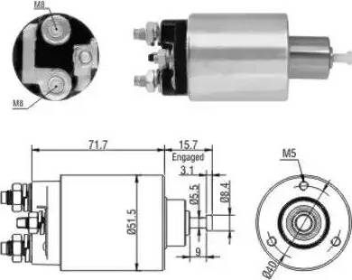 Hoffer 6646182 - Elettromagnete, Motore d'avviamento www.autoricambit.com