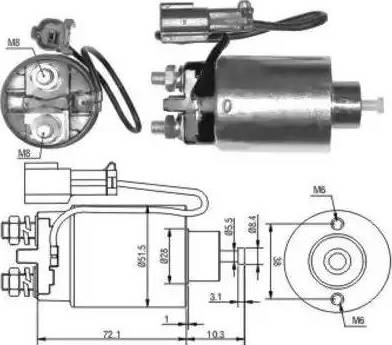 Hoffer 6646125 - Elettromagnete, Motore d'avviamento www.autoricambit.com