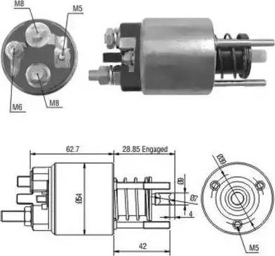 Hoffer 6646128 - Elettromagnete, Motore d'avviamento www.autoricambit.com