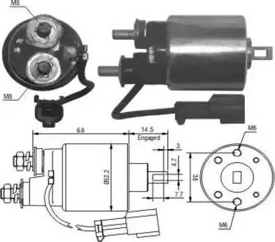 Hoffer 6646175 - Elettromagnete, Motore d'avviamento www.autoricambit.com