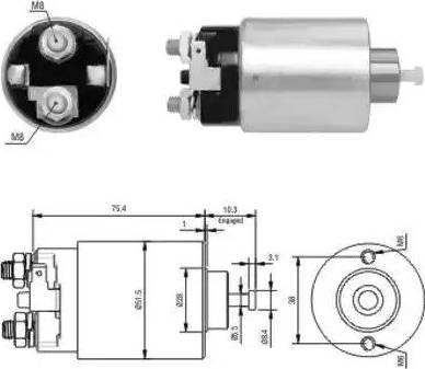 Hoffer 6646178 - Elettromagnete, Motore d'avviamento www.autoricambit.com