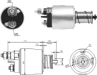 Hoffer 6646311 - Elettromagnete, Motore d'avviamento www.autoricambit.com