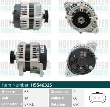 Hoffer H5546325 - Alternatore www.autoricambit.com