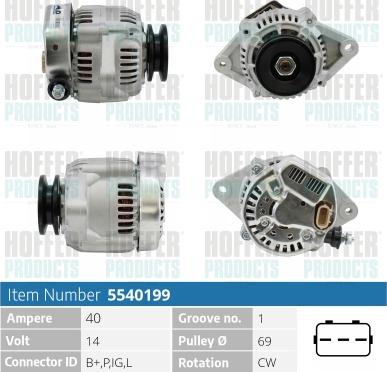 Hoffer H5540199 - Alternatore www.autoricambit.com