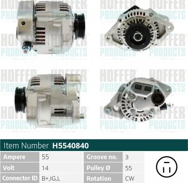 Hoffer H5540840 - Alternatore www.autoricambit.com