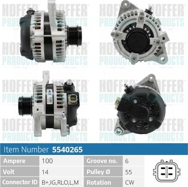 Hoffer H5540265 - Alternatore www.autoricambit.com