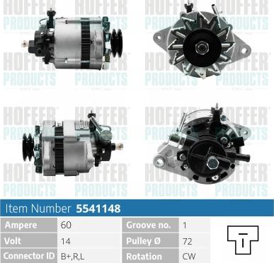 Hoffer H5541148 - Alternatore www.autoricambit.com