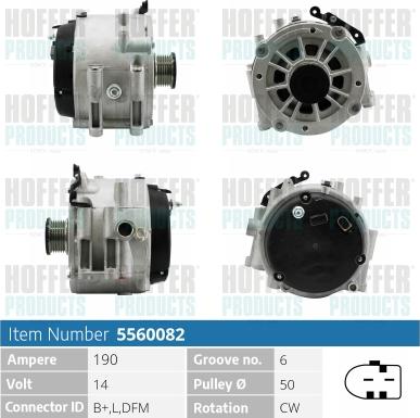 Hoffer H5560082 - Alternatore www.autoricambit.com