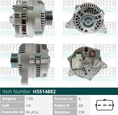 Hoffer H5514882 - Alternatore www.autoricambit.com