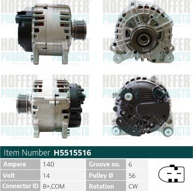 Hoffer H5515516 - Alternatore www.autoricambit.com