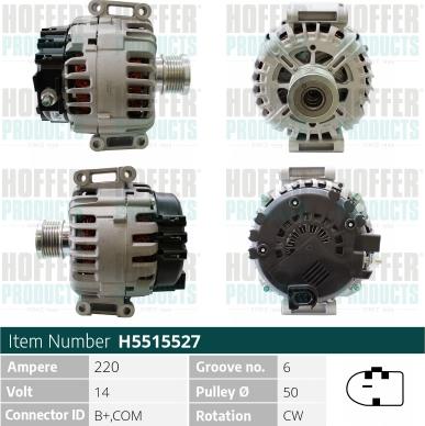 Hoffer H5515527 - Alternatore www.autoricambit.com