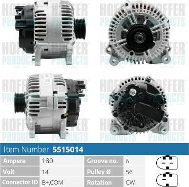 Hoffer H5515014 - Alternatore www.autoricambit.com