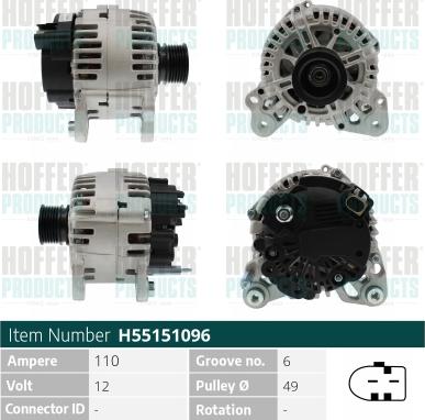 Hoffer H55151096 - Alternatore www.autoricambit.com