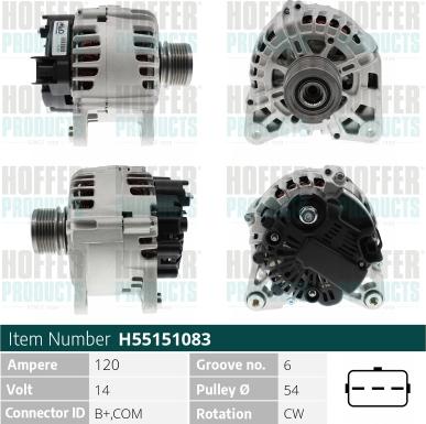 Hoffer H55151083 - Alternatore www.autoricambit.com