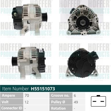 Hoffer H55151073 - Alternatore www.autoricambit.com