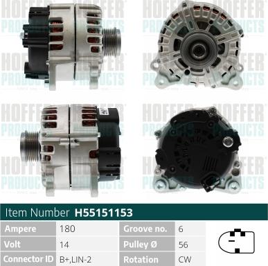 Hoffer H55151153 - Alternatore www.autoricambit.com