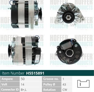 Hoffer H5515891 - Alternatore www.autoricambit.com