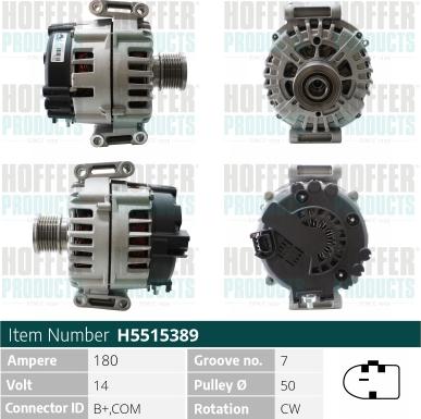 Hoffer H5515389 - Alternatore www.autoricambit.com