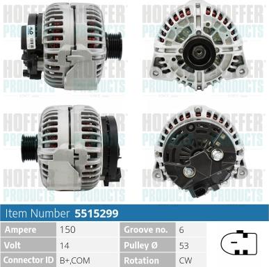 Hoffer H5515299 - Alternatore www.autoricambit.com