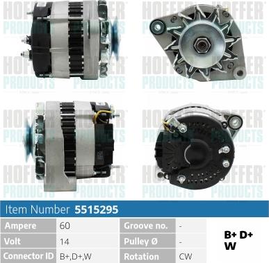 Hoffer H5515295 - Alternatore www.autoricambit.com