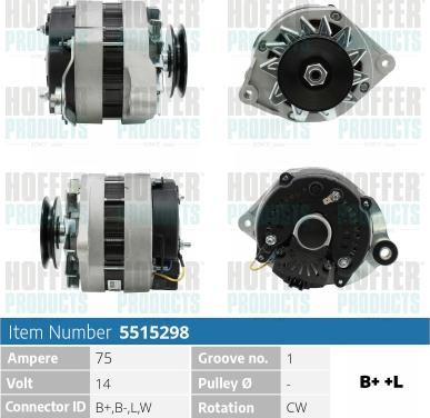 Hoffer H5515298 - Alternatore www.autoricambit.com