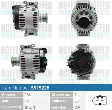 Hoffer H5515228 - Alternatore www.autoricambit.com