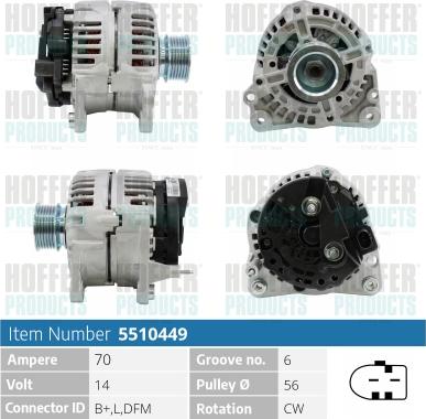 Hoffer H5510449 - Alternatore www.autoricambit.com