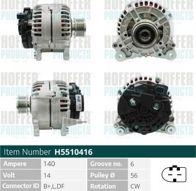 Hoffer H5510416 - Alternatore www.autoricambit.com