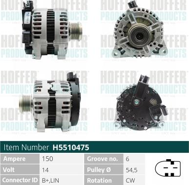 Hoffer H5510475 - Alternatore www.autoricambit.com