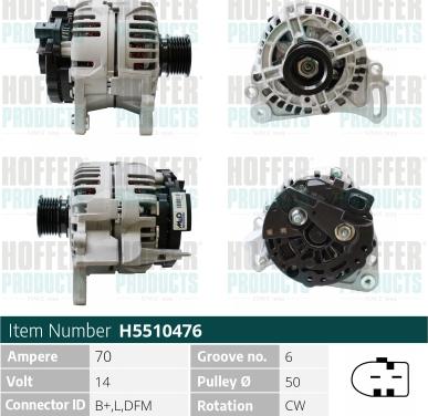 Hoffer H5510476 - Alternatore www.autoricambit.com